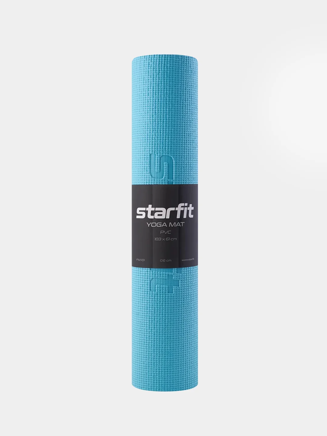 Розовый коврик для йоги и фитнеса STARFIT FM-101 PVC, 183x61 см