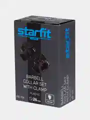 Замки с фиксатором для грифа STARFIT BB-109, d=26 мм, пластиковые, черный, 2 штуки