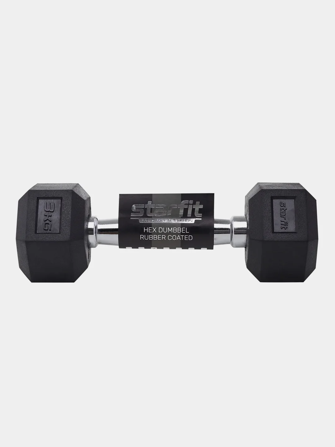Гантель гексагональная STARFIT DB-301, 1 кг - 12 кг, обрезиненная