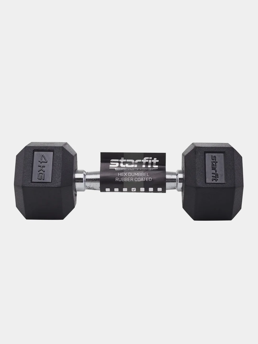 Гантель гексагональная STARFIT DB-301, 1 кг - 12 кг, обрезиненная