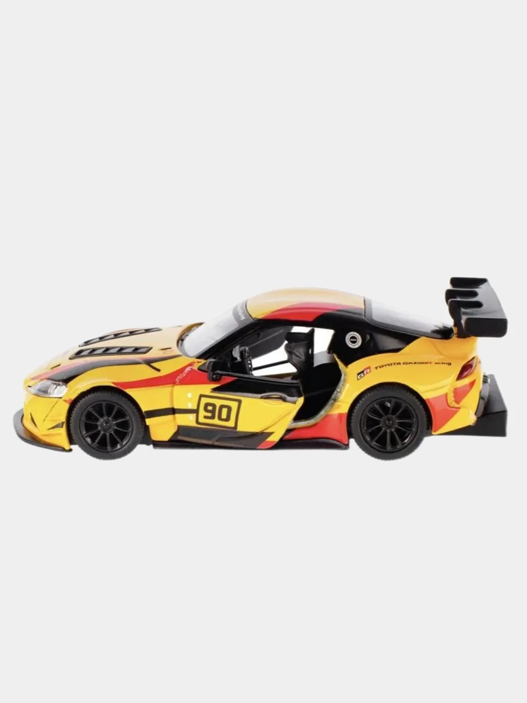 Желтый машинка металлическая инерционная/Toyota GR Supra Racing Concept/KT5421DF 1:36/Kinsmart