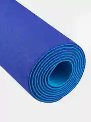 Темно-синий коврик для йоги и фитнеса STARFIT FM-201 TPE 183x61 см, 0,6 см