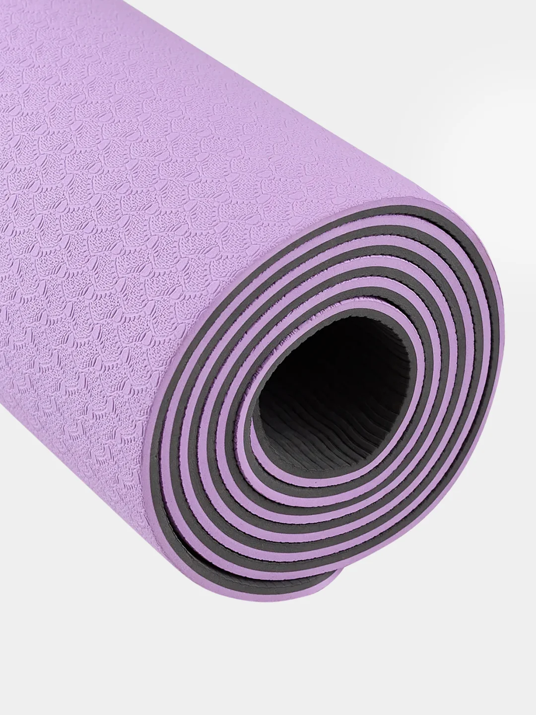 Фиолетовый коврик для йоги и фитнеса STARFIT FM-201 TPE 183x61 см, 0,6 см