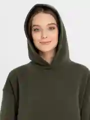 Тёмно-зелёный спортивный костюм женский, на флисе