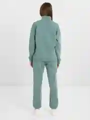 Мятный спортивный костюм с замком, на флисе