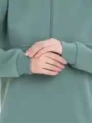 Мятный спортивный костюм с замком, на флисе
