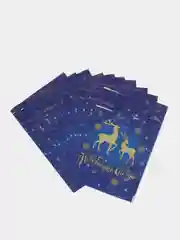 Золотистый хаки пакет подарочный новогодний пакетик с вырубной ручкой, 5 шт / 10 шт