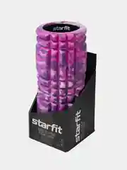 Розовый ролик массажный STARFIT FA-508 EVA/PP, низкая жесткость, 33x14 cм