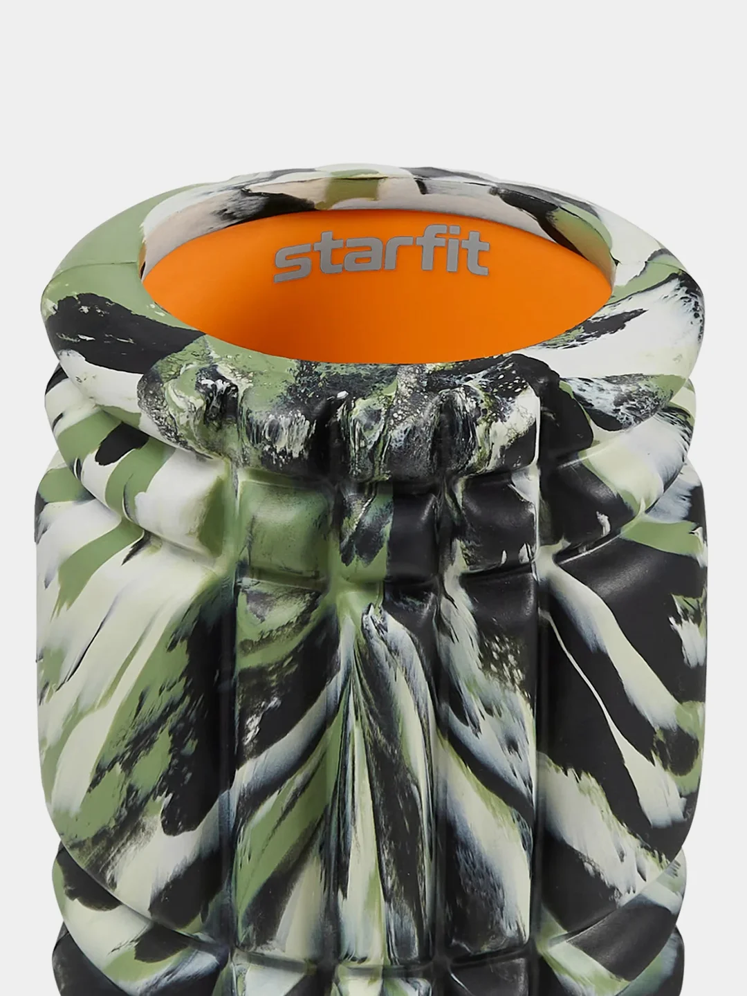 Зеленый ролик массажный STARFIT FA-508 EVA/PP, низкая жесткость, 33x14 cм
