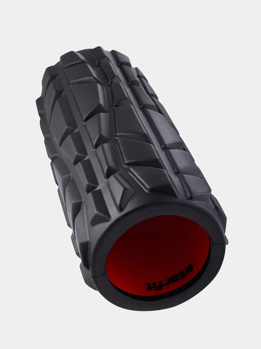 Черный ролик массажный STARFIT FA-509 EVA/PP, высокая жесткость, 33x13,5 cм