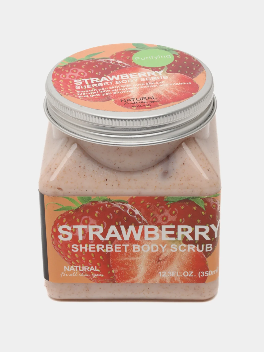 Скраб для тела антицеллюлитный, со вкусом клубники, 350 мл