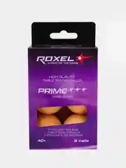Оранжевый мяч для настольного тенниса Roxel 3* Prime, 6 штук