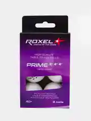 Белый мяч для настольного тенниса Roxel 3* Prime, 6 штук