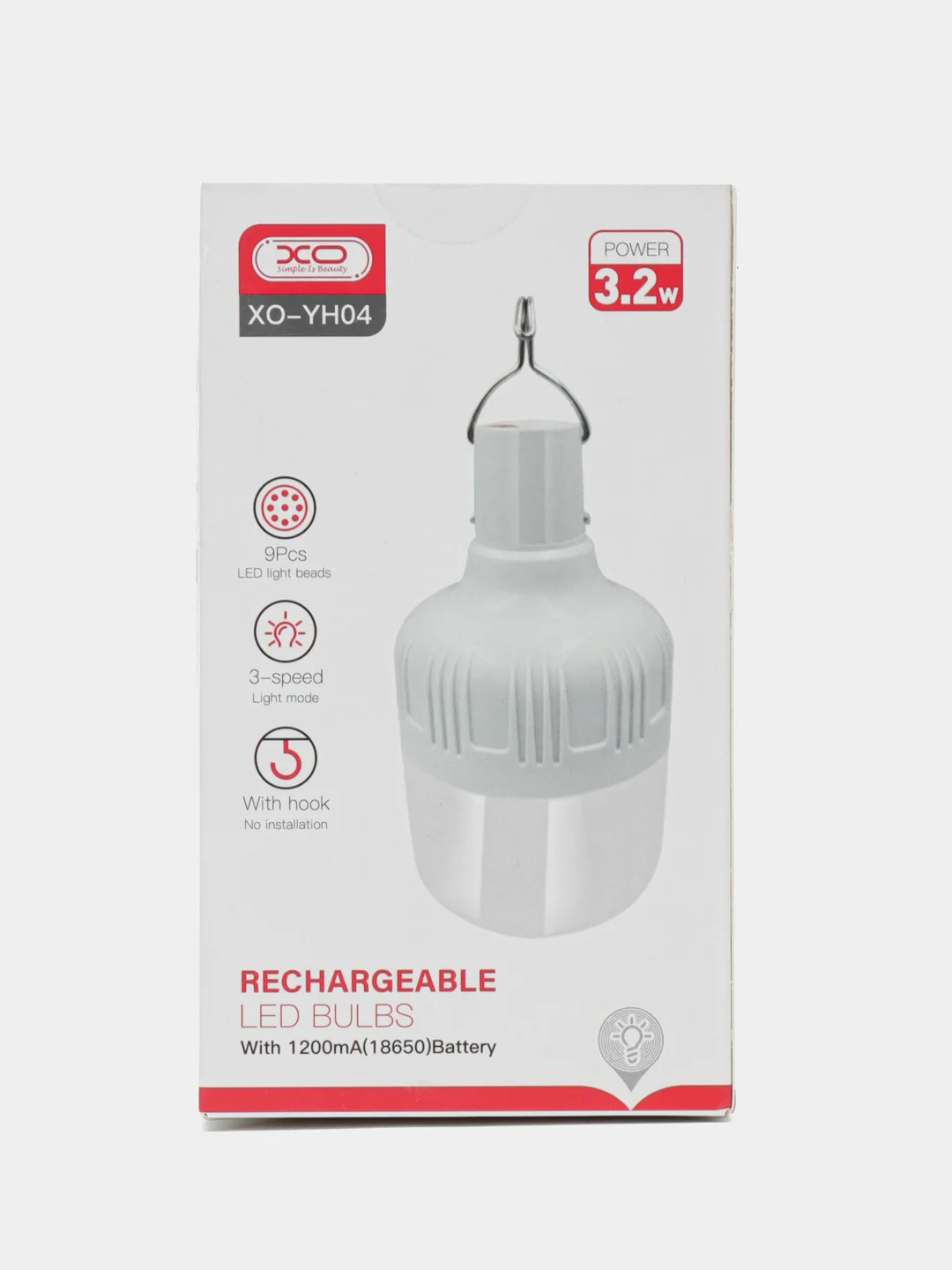 Лампа-фонарь, XO YH04 1200 mAh, White