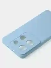 Голубой чехол для Infinix Note 30 VIP (5G) матовый, с дополнительной защитой камеры