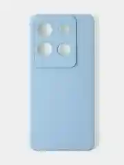 Голубой чехол для Infinix Note 30 VIP (5G) матовый, с дополнительной защитой камеры