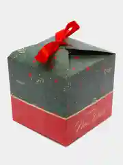 Зеленый новогодняя подарочная коробка для новогоднего подарка, 8 видов, 12х12х12 см и 14х14х14 см