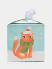Светло-синий новогодняя подарочная коробка для новогоднего подарка, 8 видов, 12х12х12 см и 14х14х14 см