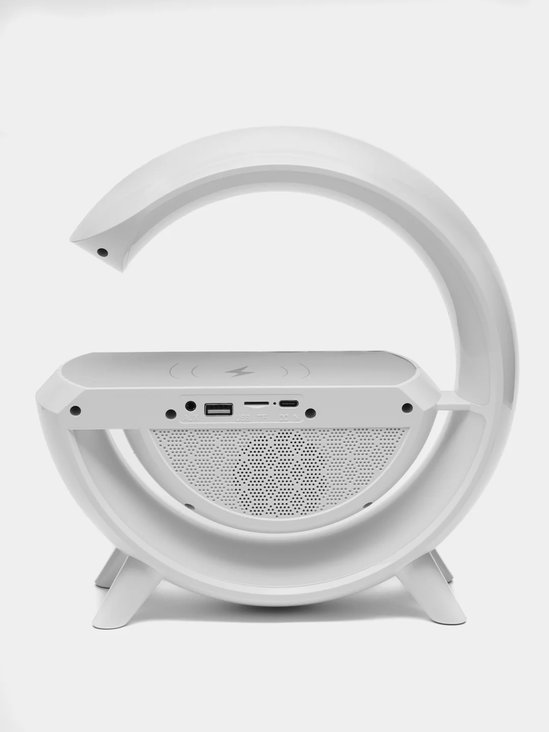 Беспроводная колонка с беспроводной зарядкой, Bluetooth, Ночник, Часы-будильник