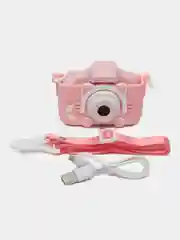 Розовый детский цифровой фотоаппарат со встроенной селфи камерой