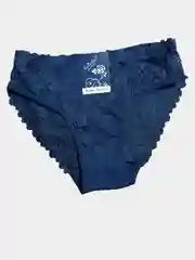 Синий трусы женские кружевные, ажурные