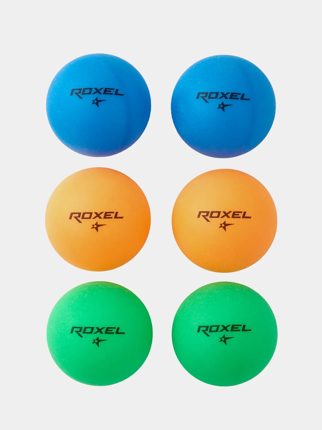 Белый мяч для настольного тенниса Roxel 1* Color Bounce, 6 штук