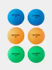 Белый мяч для настольного тенниса Roxel 1* Color Bounce, 6 штук