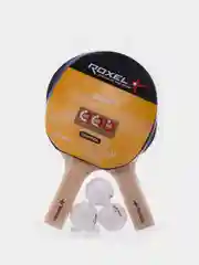 Набор для настольного тенниса Roxel Hobby Start, 2 ракетки и 3 мяча