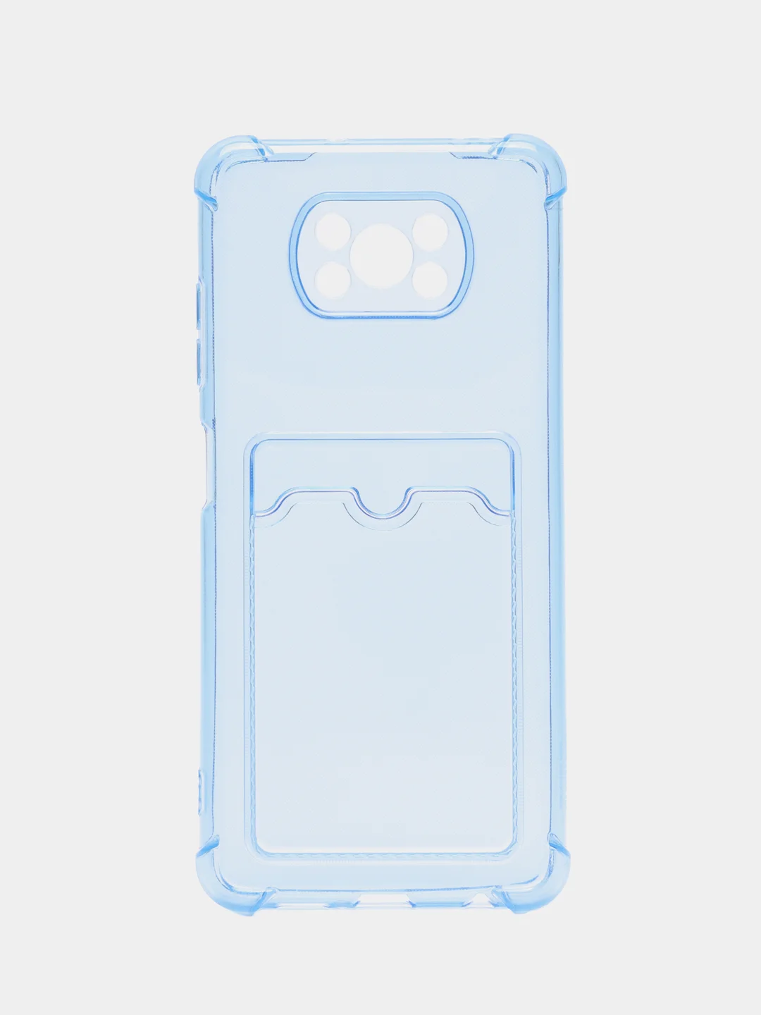 Синий меланж чехол для Xiaomi Poco X3, Poco X3 NFS, Poco X3 Pro (Сяоми Поко Х3, Поко Х3 Про) прозрачный