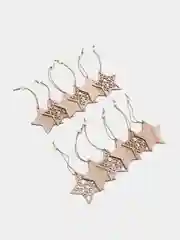 Золотой набор деревянных елочных игрушек