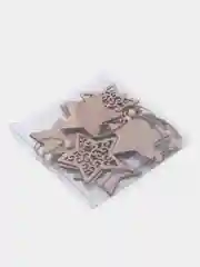 Золотой набор деревянных елочных игрушек