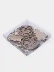 Белый набор деревянных елочных игрушек