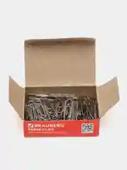 Скрепки EXTRA BRAUBERG, 28 мм, никелированные, 100 штук