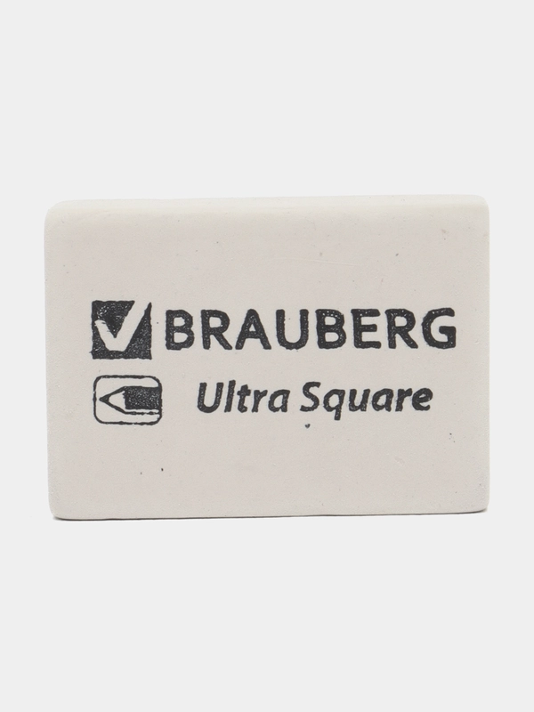 Ластик BRAUBERG Ultra Square, 26 х 18 х 8 мм, белый, натуральный каучук