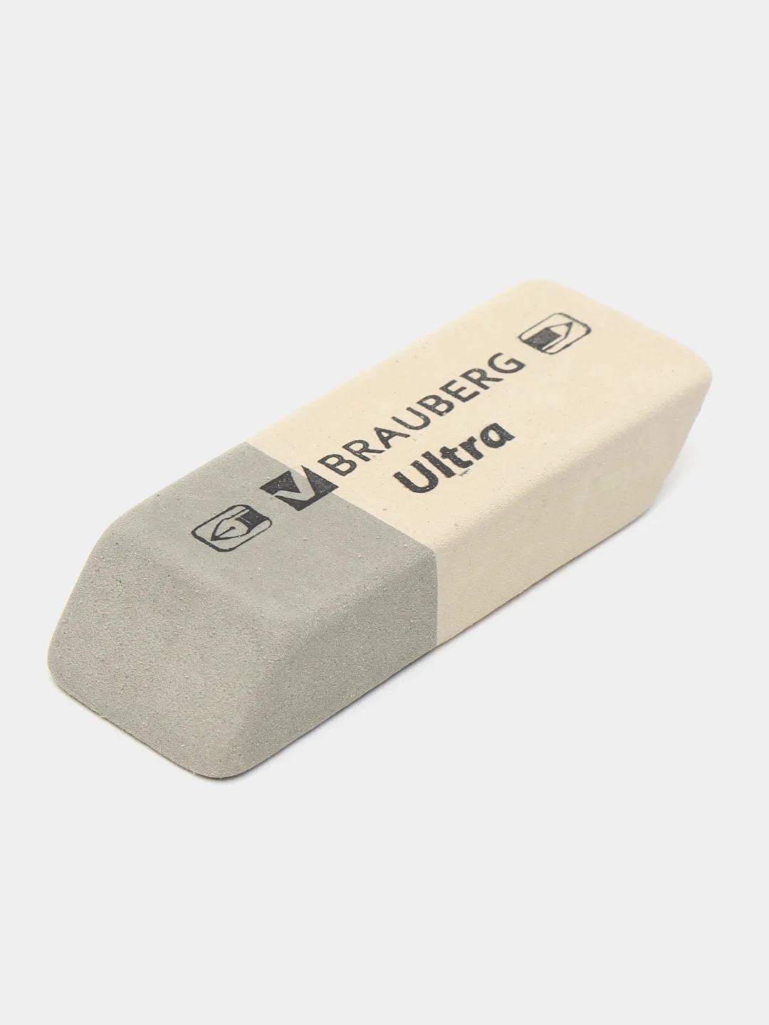 Ластик BRAUBERG Ultra, 41 х 14 х 8 мм, серо-белый, натуральный каучук