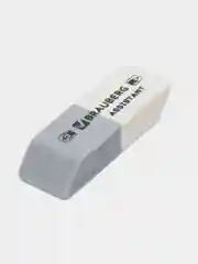 Ластик BRAUBERG Assistant, 41х14х8 мм, серо-белый, прямоугольный, скошенные края