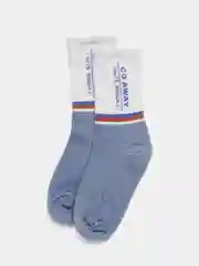 Голубой носки высокие, унисекс