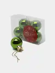 Золотой елочные игрушки, набор шаров, 6 штук