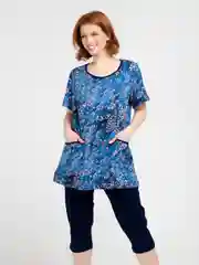 Синий туника женская домашняя, Lilians
