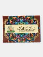 Благовония Orkay "Сандал", Sandalwood, 35 г, 10 ароматических конусов, стелющийся дым