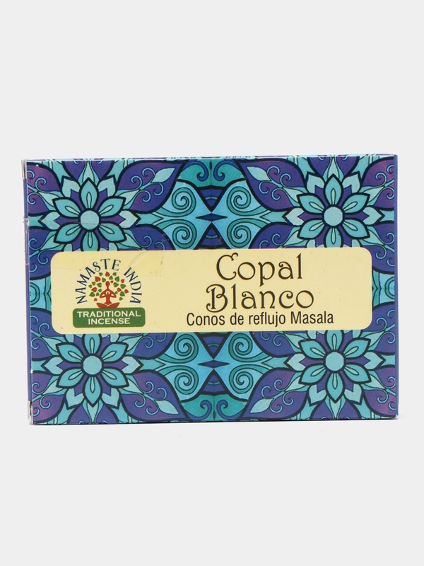 Благовония Orkay Белый Копал, Copal White, 35 г. 10 ароматических конусов стелющийся дым
