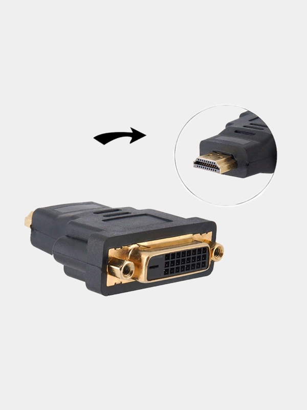 Переходник 5bites DH1807G, DVI 24+1 (F) - HDMI (M)