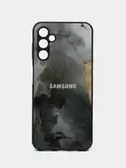 Серый чехол для Samsung Galaxy A14 (Самсунг Галакси А14), пластиковый, глянцевый