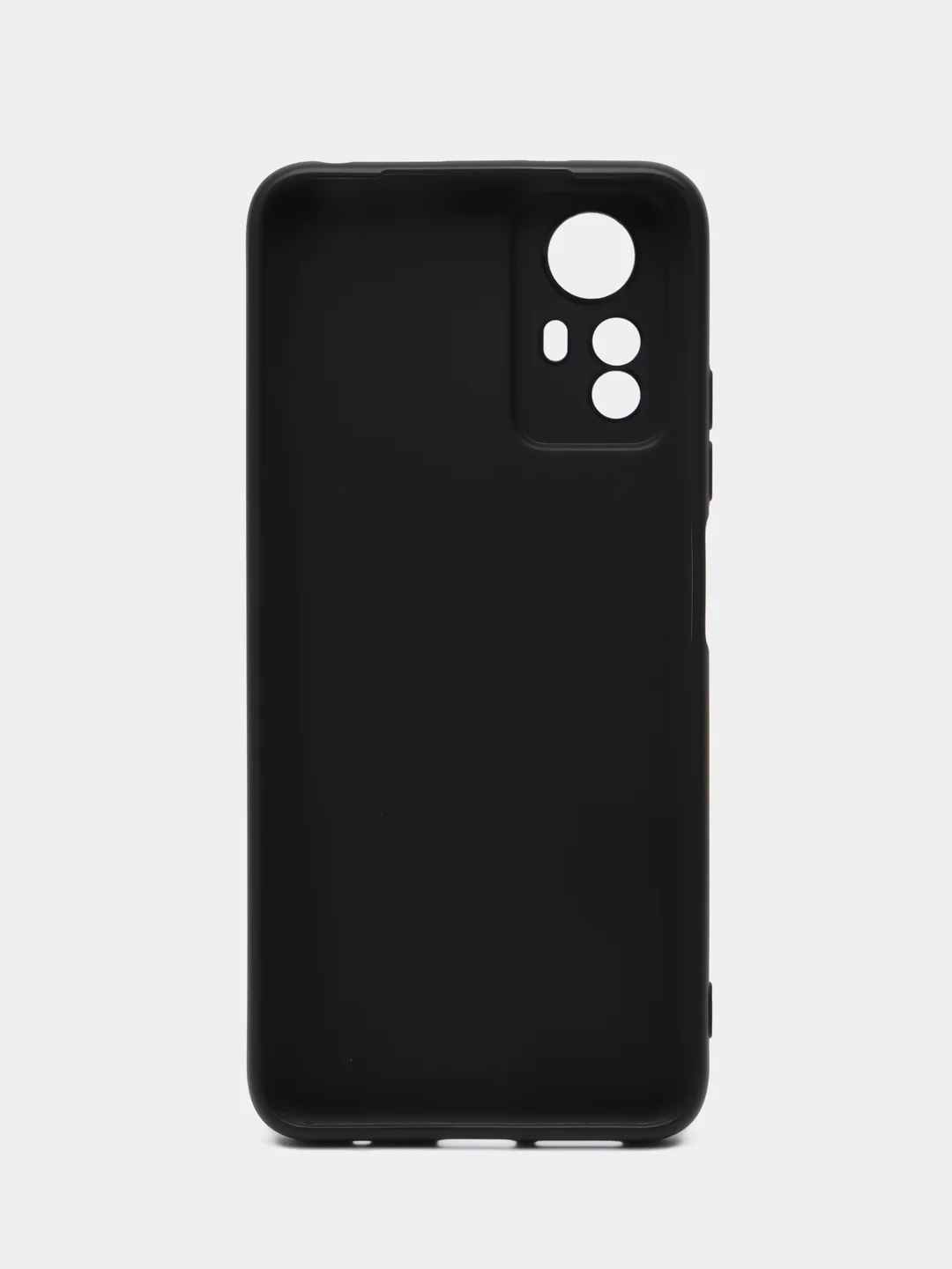 Угольный чехол для Redmi Note 12S / Редми Нот 12С силиконовый, матовый, черный