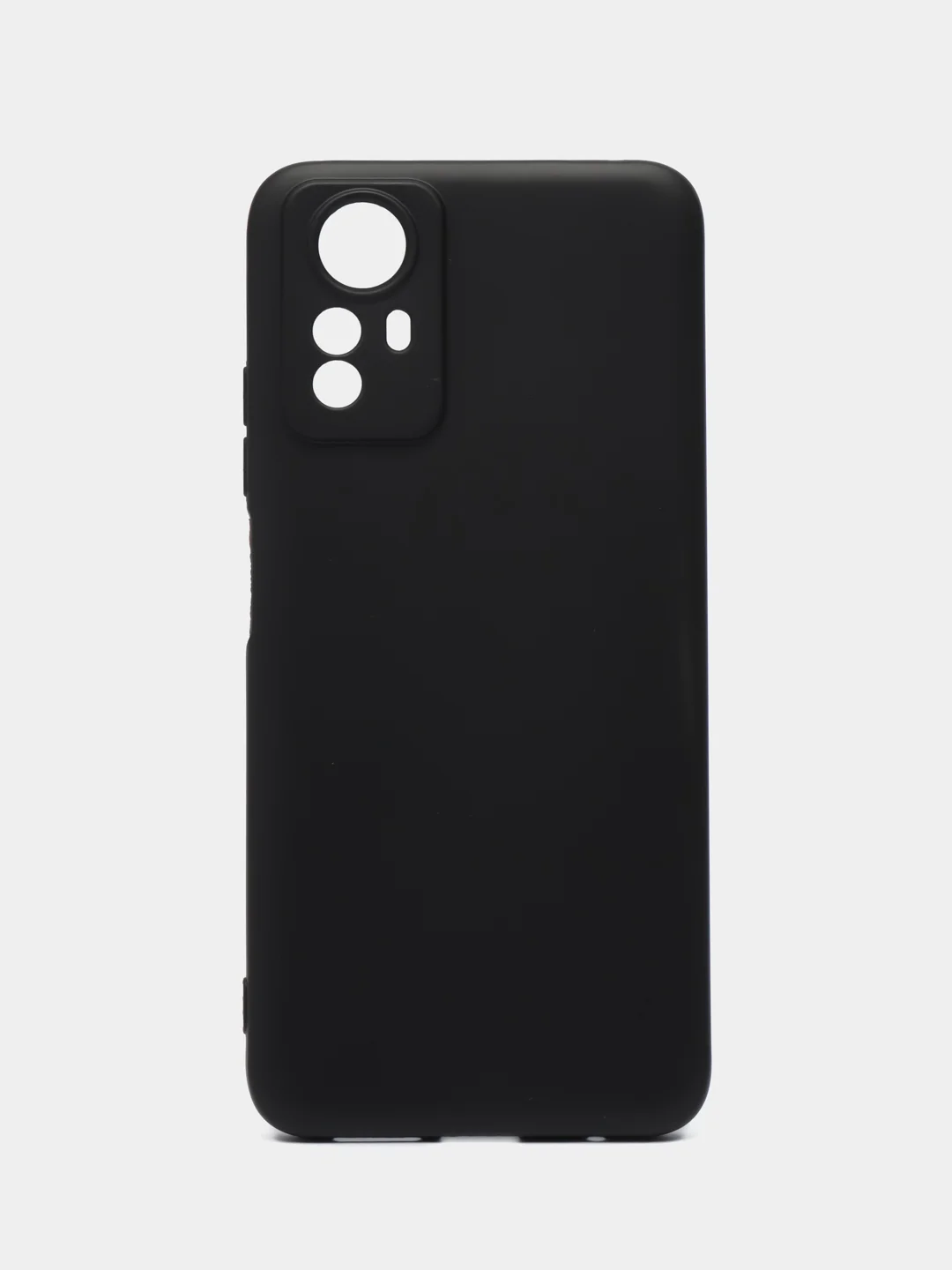 Угольный чехол для Redmi Note 12S / Редми Нот 12С силиконовый, матовый, черный