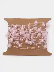Розовый бусины  на нитке для рукоделия
