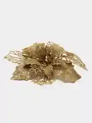 Золотой елочное украшение цветок набор 5 штук