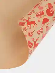 Бумага упаковочная, для подарков, новогодняя, крафт, "Christmas Party", Золотая Сказка