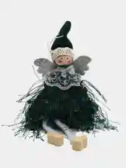 Зеленый новогодняя ёлочная игрушка подвеска "Ангелочки-куколки"