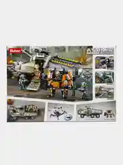 Конструктор пласт, машина и робот с фигурками, 599 деталей